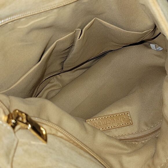 Ah dorned Messenger Crossbody Bag Faux Suede Light Tan  Camel Guitar Strap - Picture 10 of 13